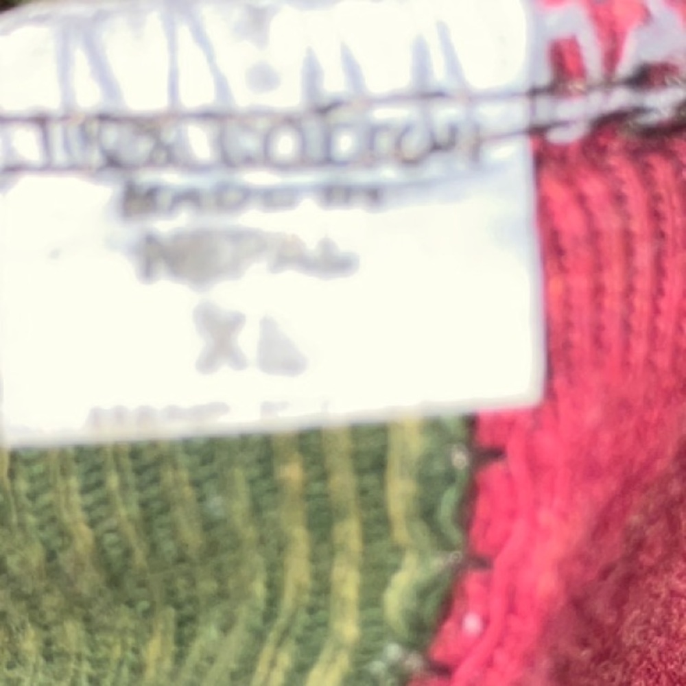 KPC Colorful Boho Gypsy Patchwork Zip Jacket Liripipe Style Hood & Front Pockets - Picture 7 of 8